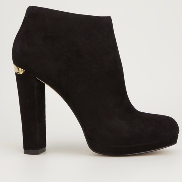 michael kors black heel boots